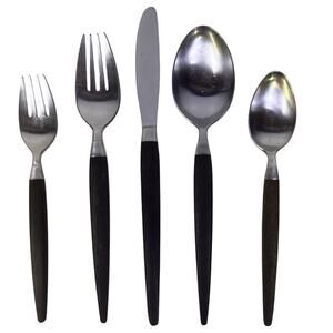 Stanley Roberts MCM 'Modern Elegance' Stainless 5-PC Place Setting-Service for 5